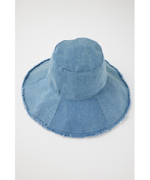 MOUSSY(マウジー)の「PATCHWORK DENIM ハット(ハット・レディース・ブルー・FREE)」の4枚目の写真