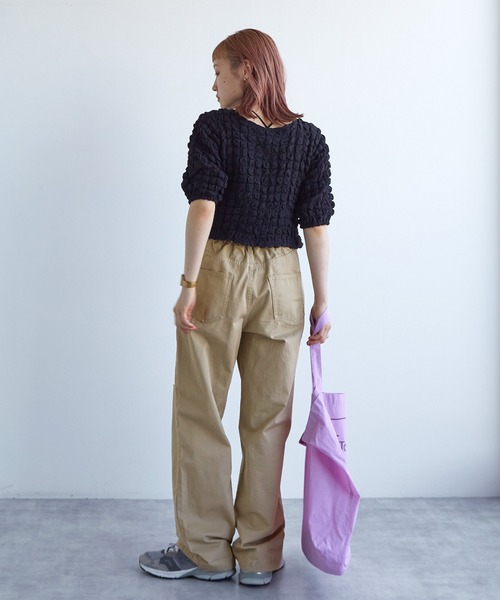 w closet（ダブルクローゼット）の「【サイズ調節できる】ダメージチノパンツ（チノパンツ・レディース・ベージュ・FREE）」の18枚目の写真