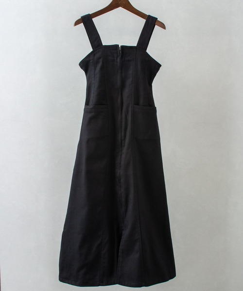 SpRay(スプレイ)の「フロントZIPジャンバースカート(つなぎ/オールインワン・レディース・ブルー/ブラック・FREE)」の1枚目の写真