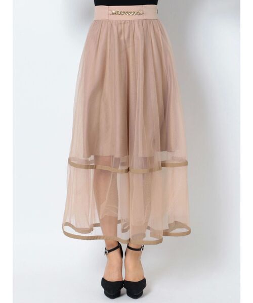 RESEXXY（リゼクシー）の「チュールフレアベルトデザインスカート（スカート・レディース・ブラック/ベージュ/ミント・FREE）」の18枚目の写真