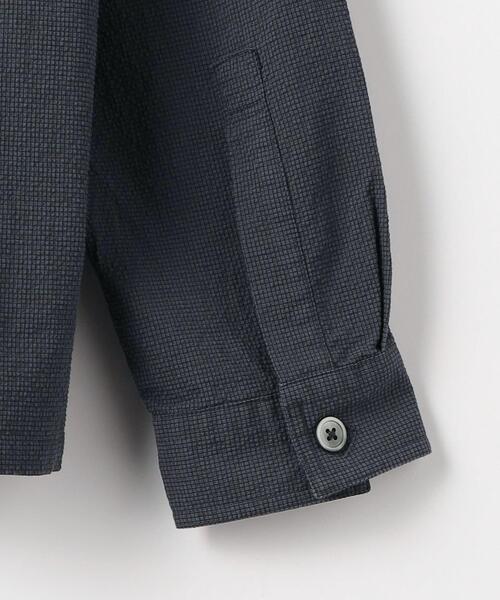 green label relaxing（グリーンレーベルリラクシング）の「リップルチェック ダブルパッチ バンドカラー シャツブルゾン（シャツ/ブラウス・メンズ・ケリー/ナチュラル/ダークグレー・S/XL/M/L）」の16枚目の写真