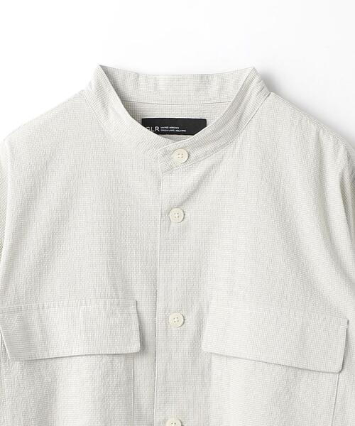 green label relaxing（グリーンレーベルリラクシング）の「リップルチェック ダブルパッチ バンドカラー シャツブルゾン（シャツ/ブラウス・メンズ・ケリー/ナチュラル/ダークグレー・S/XL/M/L）」の22枚目の写真