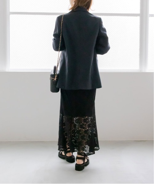 RANDA(ランダ)の「マーメイドレーススカート(スカート・レディース・ブラック/ベージュ・0/1)」の8枚目の写真