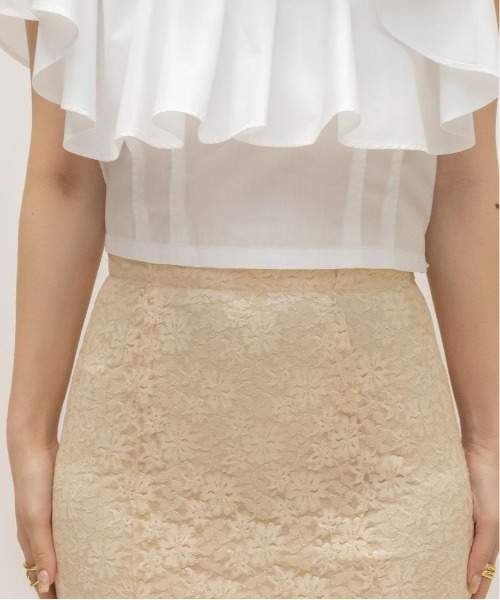 RANDA(ランダ)の「マーメイドレーススカート(スカート・レディース・ブラック/ベージュ・0/1)」の17枚目の写真