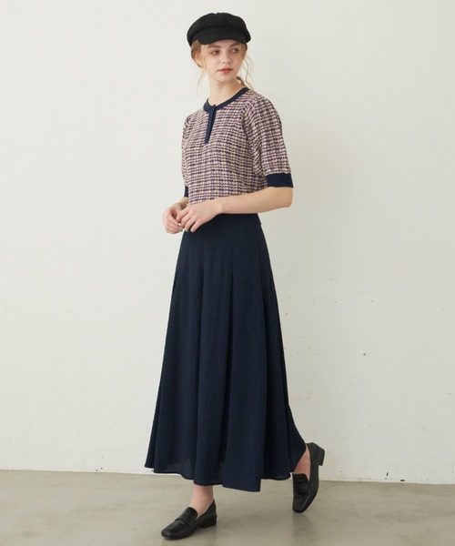 idem（イデム）の「【ZOZOTOWN限定】 mix color polo knit/半袖ニットTOPS（ニット/セーター・レディース・アイボリー/ネイビー・FREE）」の15枚目の写真