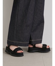 【emmi atelier】ギャザーストラップサンダル