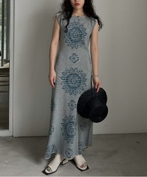 Ameri | JACQUARD BOTANICAL DRESS(ワンピース)