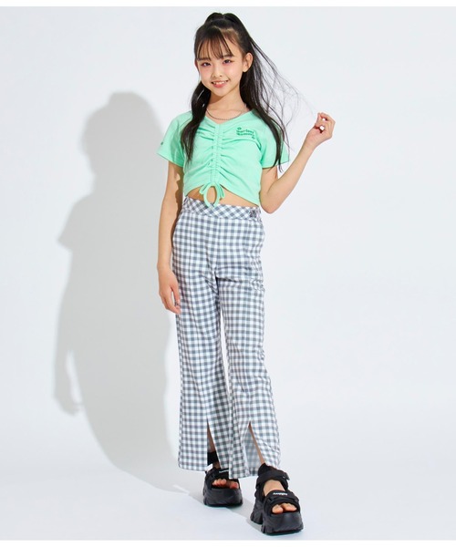 ANAP GｉRL（アナップガール）の「セミフレアパンツ（その他パンツ・キッズ・ブラック/オフホワイト/ブラック×ホワイト・S/XS/M）」の10枚目の写真