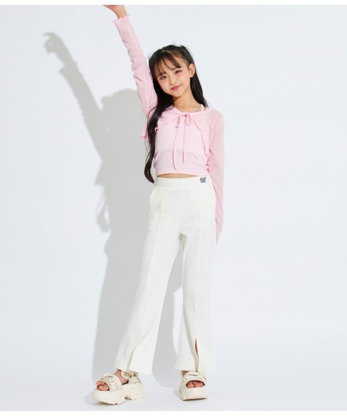 ANAP GｉRL（アナップガール）の「セミフレアパンツ（その他パンツ・キッズ・ブラック/オフホワイト/ブラック×ホワイト・S/XS/M）」の15枚目の写真