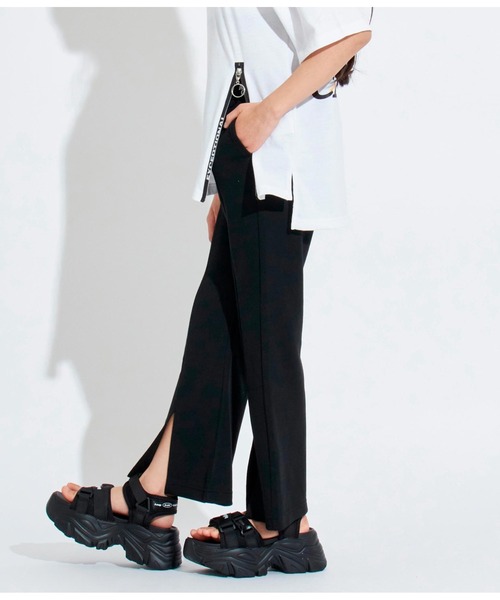 ANAP GｉRL（アナップガール）の「セミフレアパンツ（その他パンツ・キッズ・ブラック/オフホワイト/ブラック×ホワイト・S/XS/M）」の12枚目の写真