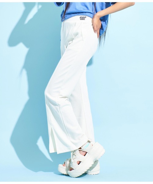 ANAP GｉRL（アナップガール）の「セミフレアパンツ（その他パンツ・キッズ・ブラック/オフホワイト/ブラック×ホワイト・S/XS/M）」の21枚目の写真