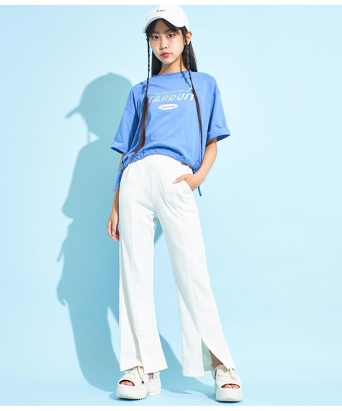 ANAP GｉRL（アナップガール）の「セミフレアパンツ（その他パンツ・キッズ・ブラック/オフホワイト/ブラック×ホワイト・S/XS/M）」の18枚目の写真