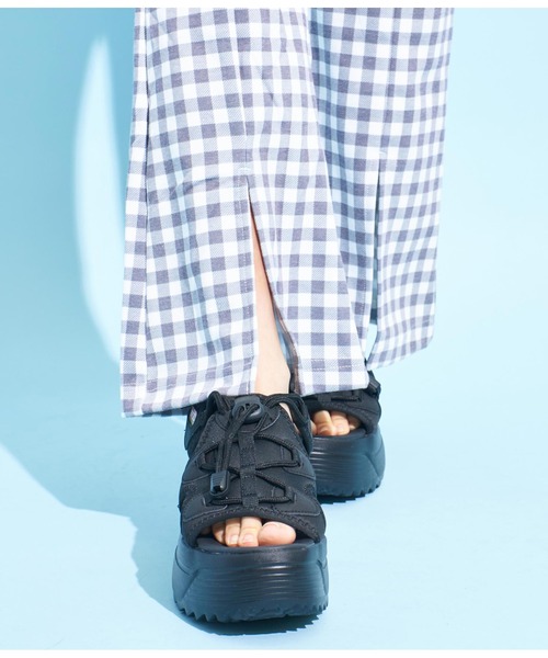 ANAP GｉRL（アナップガール）の「セミフレアパンツ（その他パンツ・キッズ・ブラック/オフホワイト/ブラック×ホワイト・S/XS/M）」の16枚目の写真