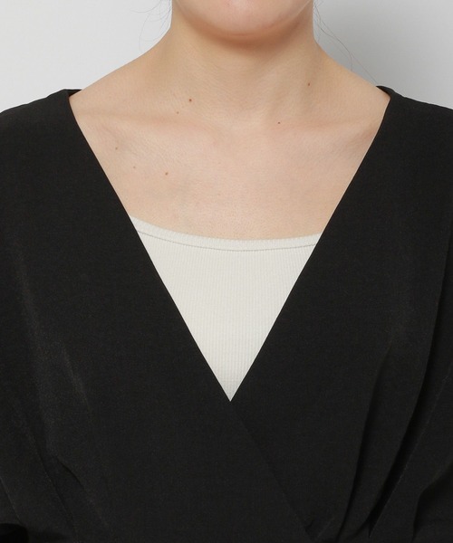 LOWRYS FARM（ローリーズファーム）の「２ＷＡＹカシュクール６分袖　903793（シャツ/ブラウス・レディース・ブラック/グリーン/アイボリー・FREE）」の5枚目の写真