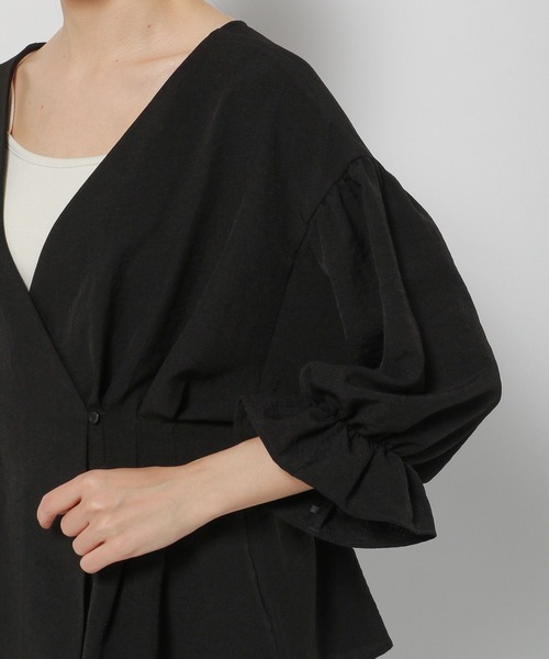 LOWRYS FARM（ローリーズファーム）の「２ＷＡＹカシュクール６分袖　903793（シャツ/ブラウス・レディース・ブラック/グリーン/アイボリー・FREE）」の13枚目の写真