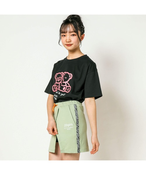 ZIDDY（ジディ）の「スリット入りスカパン(130~160cm)（その他パンツ・キッズ・ブラック/グリーン・140/160/150/130）」の6枚目の写真