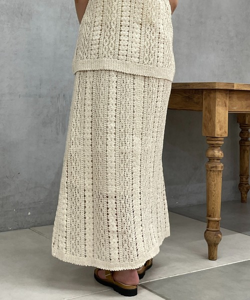 新品 un dix cors（アンディコール）ボリュームコード刺繍スカート 主役級の華やかさ》ボリュームコード刺繍スカート | un dix cors