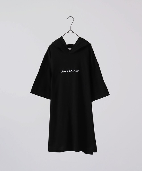 MODISH GAZE(モディシュガゼ)の「MODISH GAZE 線画 Just Relax半袖Tパーカー(パーカー・メンズ・ブラック/ホワイト・M/XL/L)」の19枚目の写真