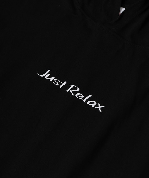 MODISH GAZE(モディシュガゼ)の「MODISH GAZE 線画 Just Relax半袖Tパーカー(パーカー・メンズ・ブラック/ホワイト・M/XL/L)」の21枚目の写真