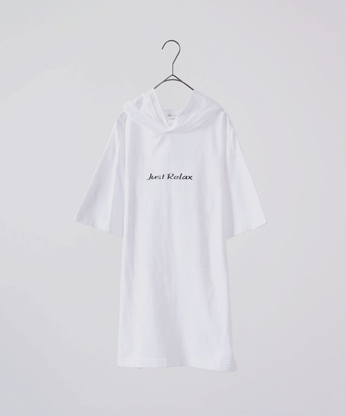 MODISH GAZE(モディシュガゼ)の「MODISH GAZE 線画 Just Relax半袖Tパーカー(パーカー・メンズ・ブラック/ホワイト・M/XL/L)」の17枚目の写真