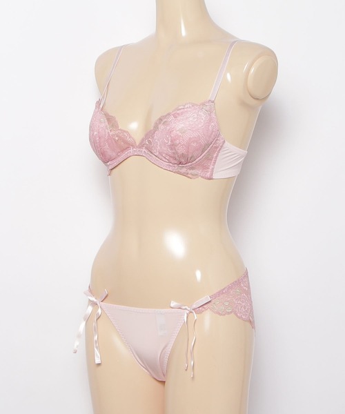 Chut! INTIMATES(シュットインティメイツ)の「イージーステップブラ&ショーツセット (C848)(ブラ&ショーツ・レディース・ライトピンク/グリーン・M1/M2/M3/L1/L2)」の4枚目の写真