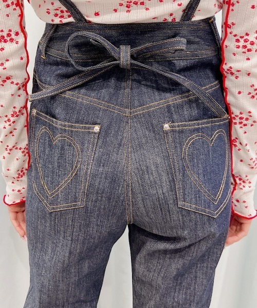 lilLilly(リルリリー)の「フリルデニムサロペット(サロペット/オーバーオール・レディース・ブラック/インディゴブルー・SMALL/MEDIUM)」の16枚目の写真