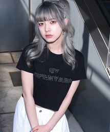 OY | 『OY/オーワイ』CUTTING PATCH LOGO CROP/カッティングパッチ ロゴ クロップ 半袖カットソー(Tシャツ/カットソー)