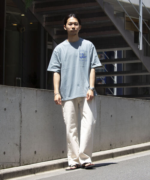 Franklin Climbing(フランクリンクライミング)の「【Franklin Climbing】ブルドッグ&スケートグラフィックテックTシャツ(Tシャツ/カットソー・メンズ・サックスブルー/ブラック/オフホワイト・M/L)」の4枚目の写真