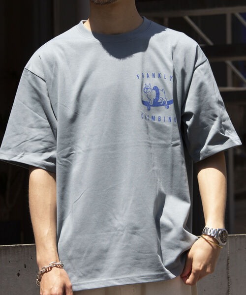 Franklin Climbing(フランクリンクライミング)の「【Franklin Climbing】ブルドッグ&スケートグラフィックテックTシャツ(Tシャツ/カットソー・メンズ・サックスブルー/ブラック/オフホワイト・M/L)」の11枚目の写真