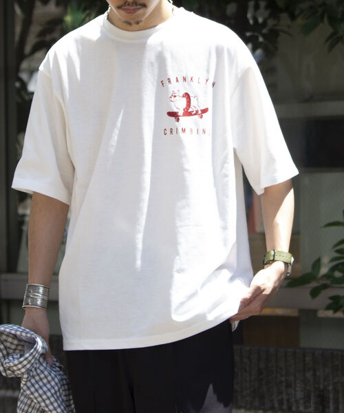 Franklin Climbing(フランクリンクライミング)の「【Franklin Climbing】ブルドッグ&スケートグラフィックテックTシャツ(Tシャツ/カットソー・メンズ・サックスブルー/ブラック/オフホワイト・M/L)」の14枚目の写真