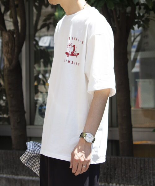 Franklin Climbing(フランクリンクライミング)の「【Franklin Climbing】ブルドッグ&スケートグラフィックテックTシャツ(Tシャツ/カットソー・メンズ・サックスブルー/ブラック/オフホワイト・M/L)」の15枚目の写真