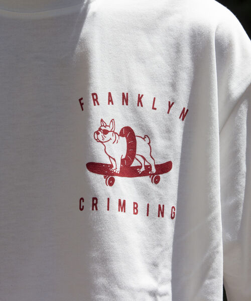 Franklin Climbing(フランクリンクライミング)の「【Franklin Climbing】ブルドッグ&スケートグラフィックテックTシャツ(Tシャツ/カットソー・メンズ・サックスブルー/ブラック/オフホワイト・M/L)」の17枚目の写真