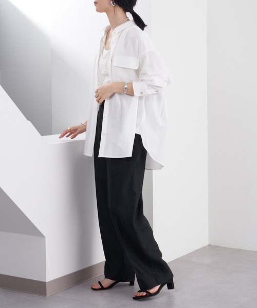 SHENERY（シーナリー）の「コットンオーバーシャツ（シャツ/ブラウス・レディース・オフホワイト/ブラウン/ピンク・FREE）」の20枚目の写真