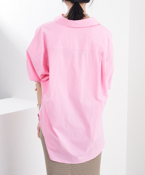 SHENERY（シーナリー）の「コットンオーバーシャツ（シャツ/ブラウス・レディース・オフホワイト/ブラウン/ピンク・FREE）」の21枚目の写真