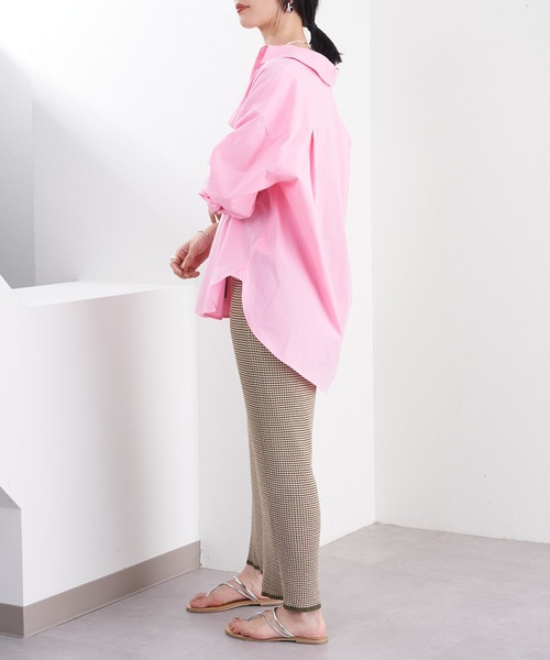 SHENERY（シーナリー）の「コットンオーバーシャツ（シャツ/ブラウス・レディース・オフホワイト/ブラウン/ピンク・FREE）」の15枚目の写真