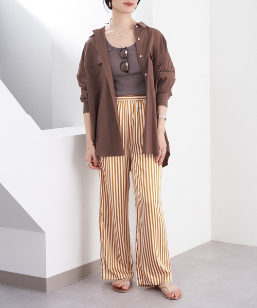 SHENERY（シーナリー）の「コットンオーバーシャツ（シャツ/ブラウス・レディース・オフホワイト/ブラウン/ピンク・FREE）」の17枚目の写真