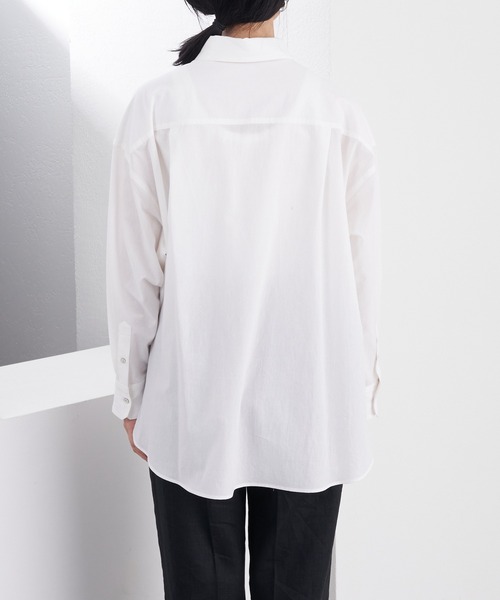 SHENERY（シーナリー）の「コットンオーバーシャツ（シャツ/ブラウス・レディース・オフホワイト/ブラウン/ピンク・FREE）」の11枚目の写真