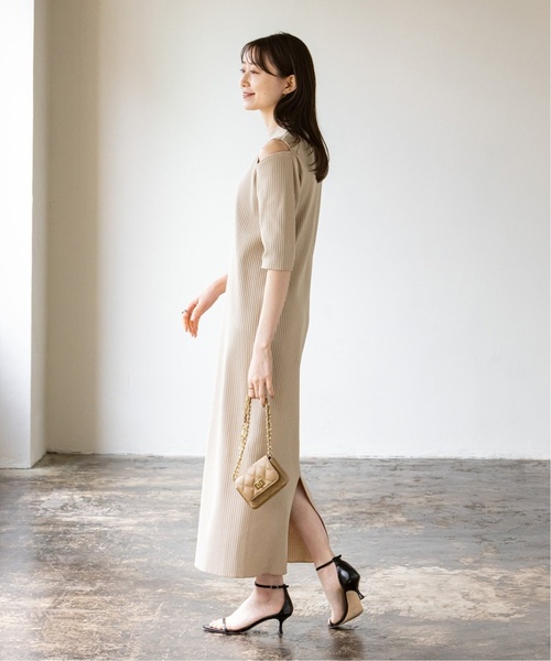 Noble(ノーブル)の「《追加》トタンテレコショルダーオープンワンピース 3(ワンピース・レディース・ブラック/ベージュ・FREE)」の11枚目の写真