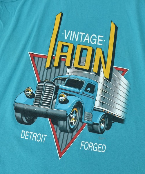 VINTAGE(ヴィンテージ)の「【ヴィンテージ古着】90's VINTAGE IRON トラック プリント タンクトップ(タンクトップ・メンズ・ブルー・LARGE)」の8枚目の写真