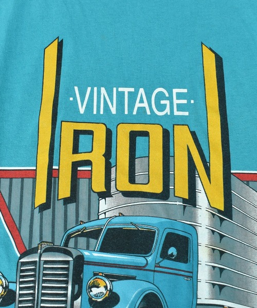 VINTAGE(ヴィンテージ)の「【ヴィンテージ古着】90's VINTAGE IRON トラック プリント タンクトップ(タンクトップ・メンズ・ブルー・LARGE)」の4枚目の写真