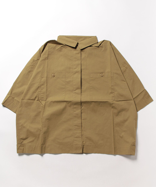 HOUSTON(ヒューストン)の「【HOUSTON】MILITARY SHIRTS JACKET(その他アウター・レディース・ホワイト/ワインレッド/ベージュ/グリーン・0)」の1枚目の写真