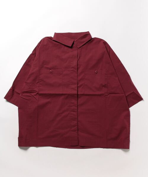 HOUSTON(ヒューストン)の「【HOUSTON】MILITARY SHIRTS JACKET(その他アウター・レディース・ホワイト/ワインレッド/ベージュ/グリーン・0)」の4枚目の写真