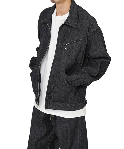 GOLD（ゴールド）の「東洋エンタープライズ GOLD / ゴールド：RECYCLED WASTE SUVIN COTTON YARN 11.5oz. DENIM WORK JACKET：23A-GL15244A[MUS]（デニムジャケット・メンズ・ネイビー・XL/L）」の9枚目の写真