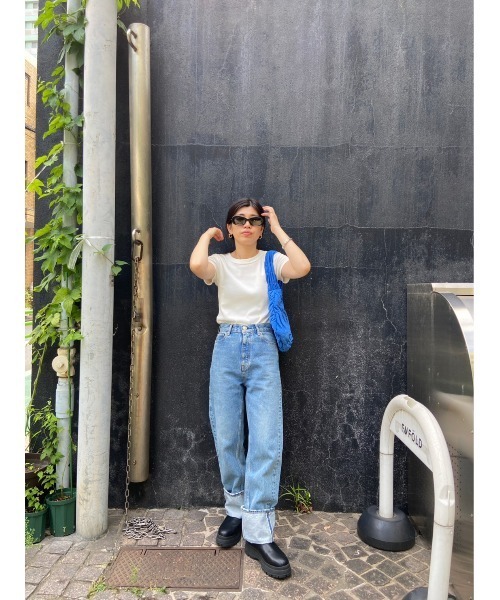 BLACK BY MOUSSY（ブラックバイマウジー）の「gather bag(ギャザーバック)（ショルダーバッグ・レディース・ブラック/ブルー/オフホワイト/レッド・FREE）」の5枚目の写真