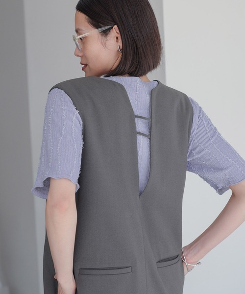 LOWRYS FARM（ローリーズファーム）の「マルチＷＡＹジャンスカ　964159（ワンピース・レディース・グレー/アイボリー/ブラック・FREE）」の19枚目の写真