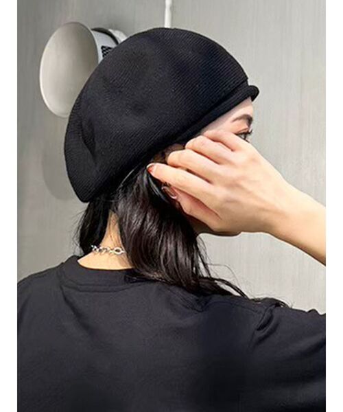 MURUA（ムルーア）の「サマーニットベレー（ニットキャップ/ビーニー・レディース・ブラック・FREE）」の2枚目の写真