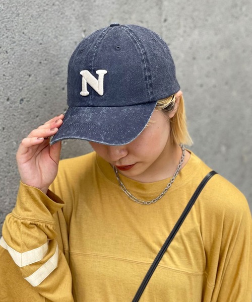 CIAOPANIC（チャオパニック）の「ピグメントイニシャル刺繍キャップ（キャップ・レディース・グリーン/ベージュ/ネイビー/イエロー・FREE）」の11枚目の写真