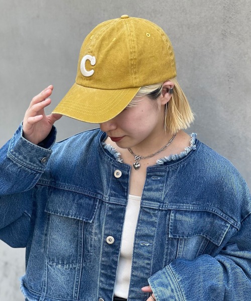CIAOPANIC（チャオパニック）の「ピグメントイニシャル刺繍キャップ（キャップ・レディース・グリーン/ベージュ/ネイビー/イエロー・FREE）」の12枚目の写真