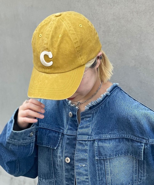 CIAOPANIC（チャオパニック）の「ピグメントイニシャル刺繍キャップ（キャップ・レディース・グリーン/ベージュ/ネイビー/イエロー・FREE）」の13枚目の写真