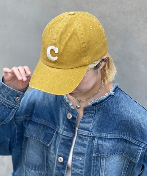 CIAOPANIC（チャオパニック）の「ピグメントイニシャル刺繍キャップ（キャップ・レディース・グリーン/ベージュ/ネイビー/イエロー・FREE）」の14枚目の写真